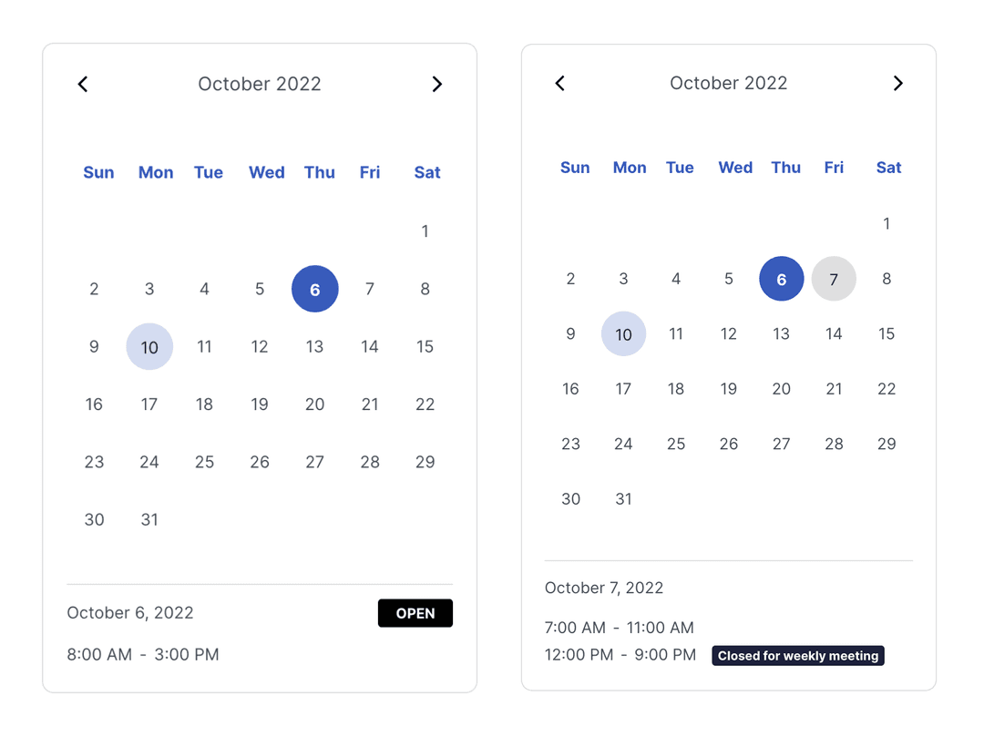 Calendar View